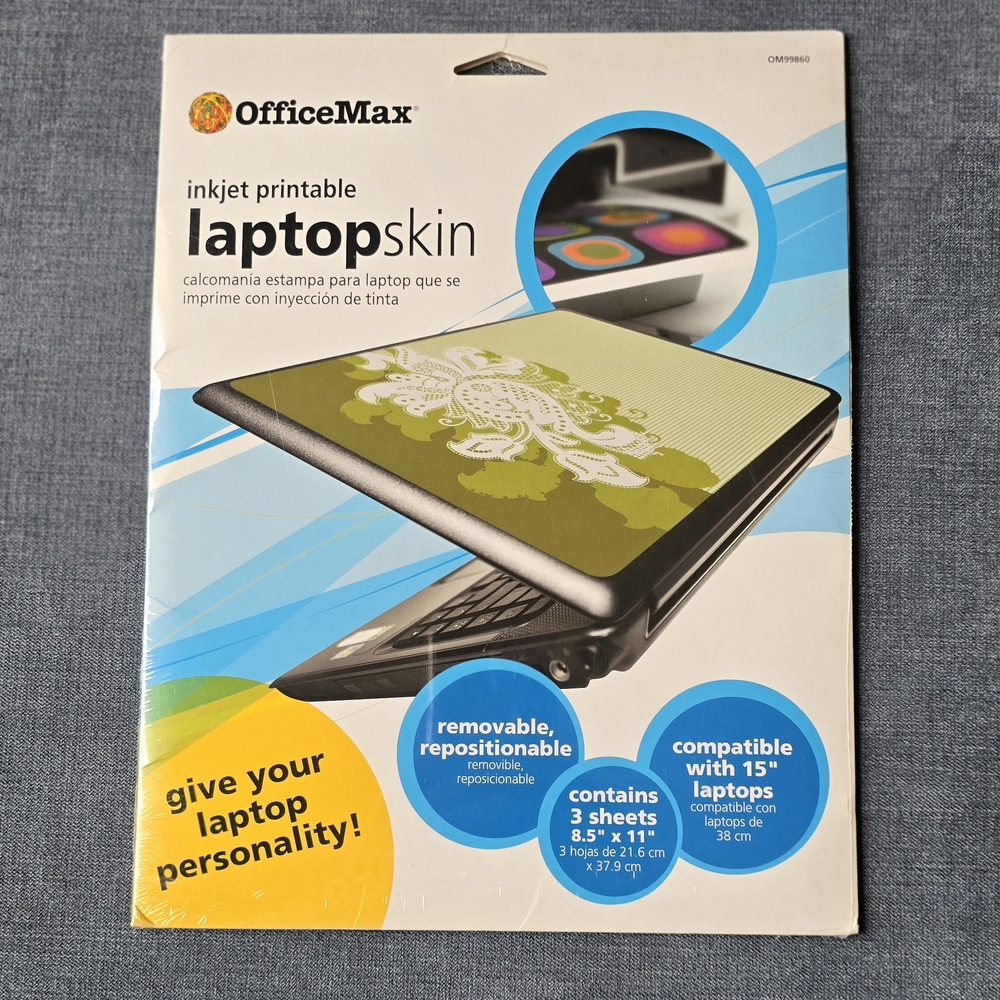 OfficeMax Inkjet Printable Laptop Skin